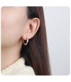 1Micron Gold Plated Classy Hoop Earring HO-1695-GP